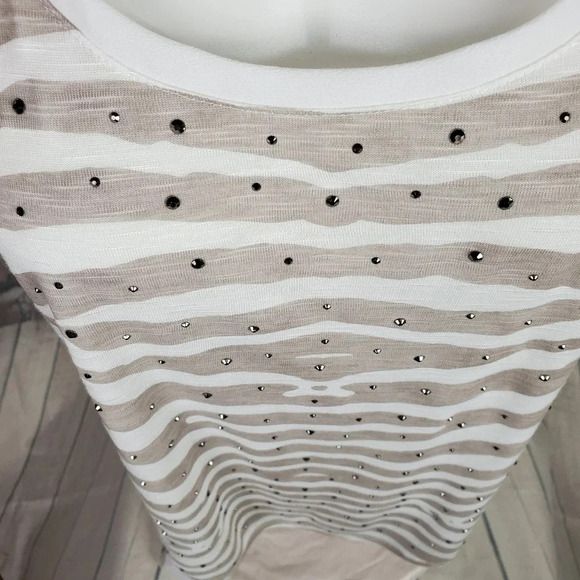 Calvin Klein Dressy Tank Crystal Accents  Zebra XS - Picture 3 of 11